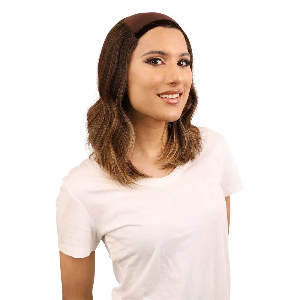 16" HatFall Wig Dark Brown Balayage