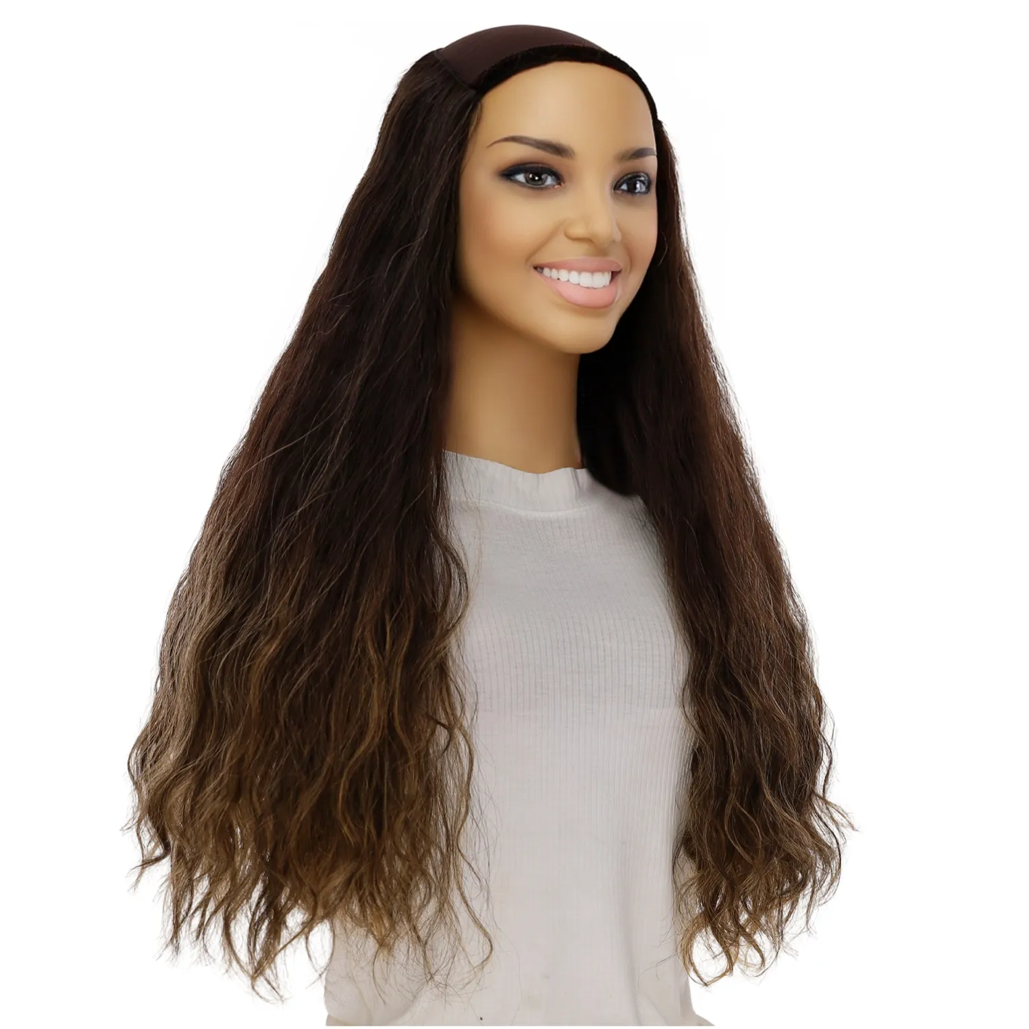 24" HatFall Wig Medium Brown Babylight Wavy