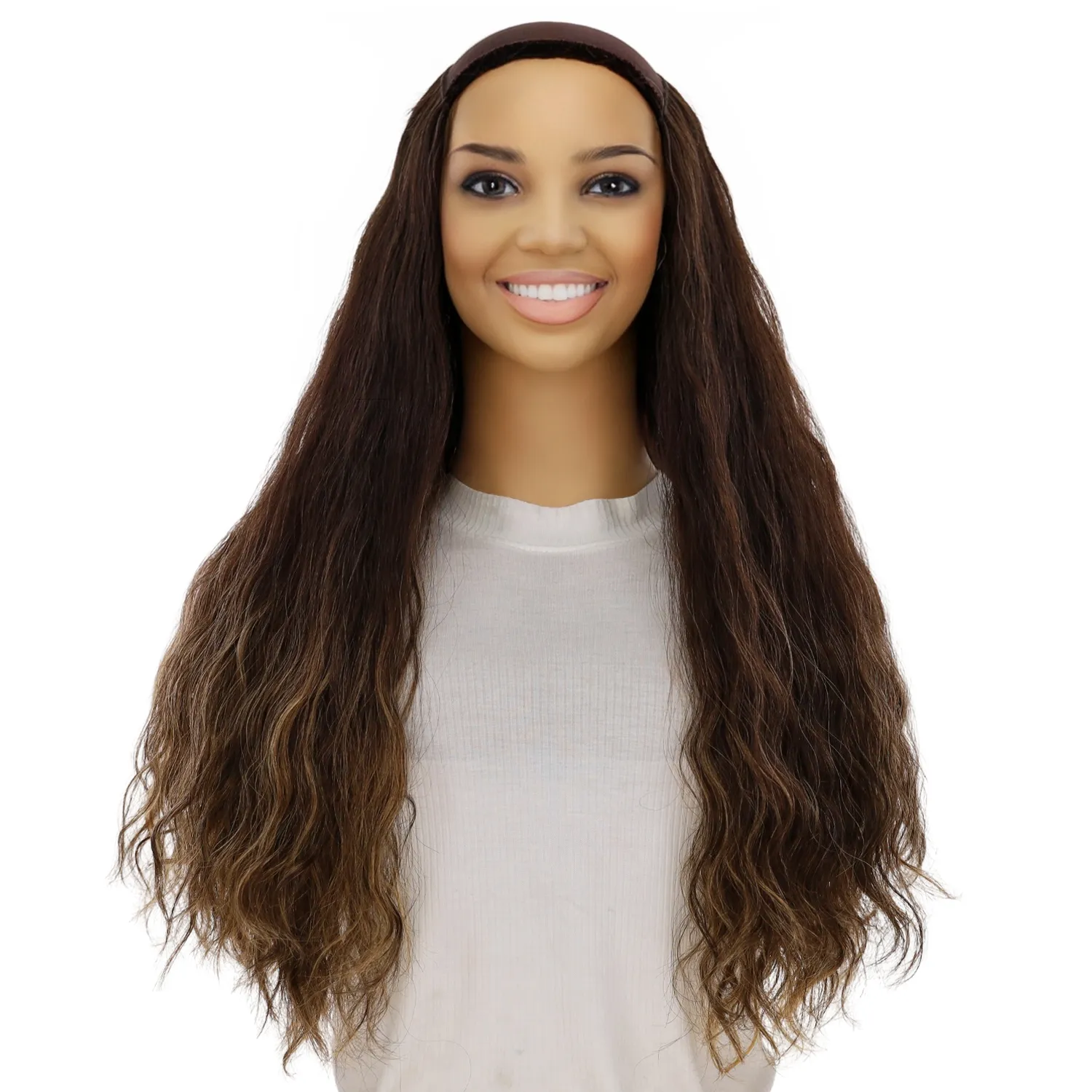 24" HatFall Wig Medium Brown Babylight Wavy