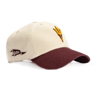 47 Brand Arizona State Sun Devils Grand Stand Adjustable Cleanup Hat - Khaki. Maroon