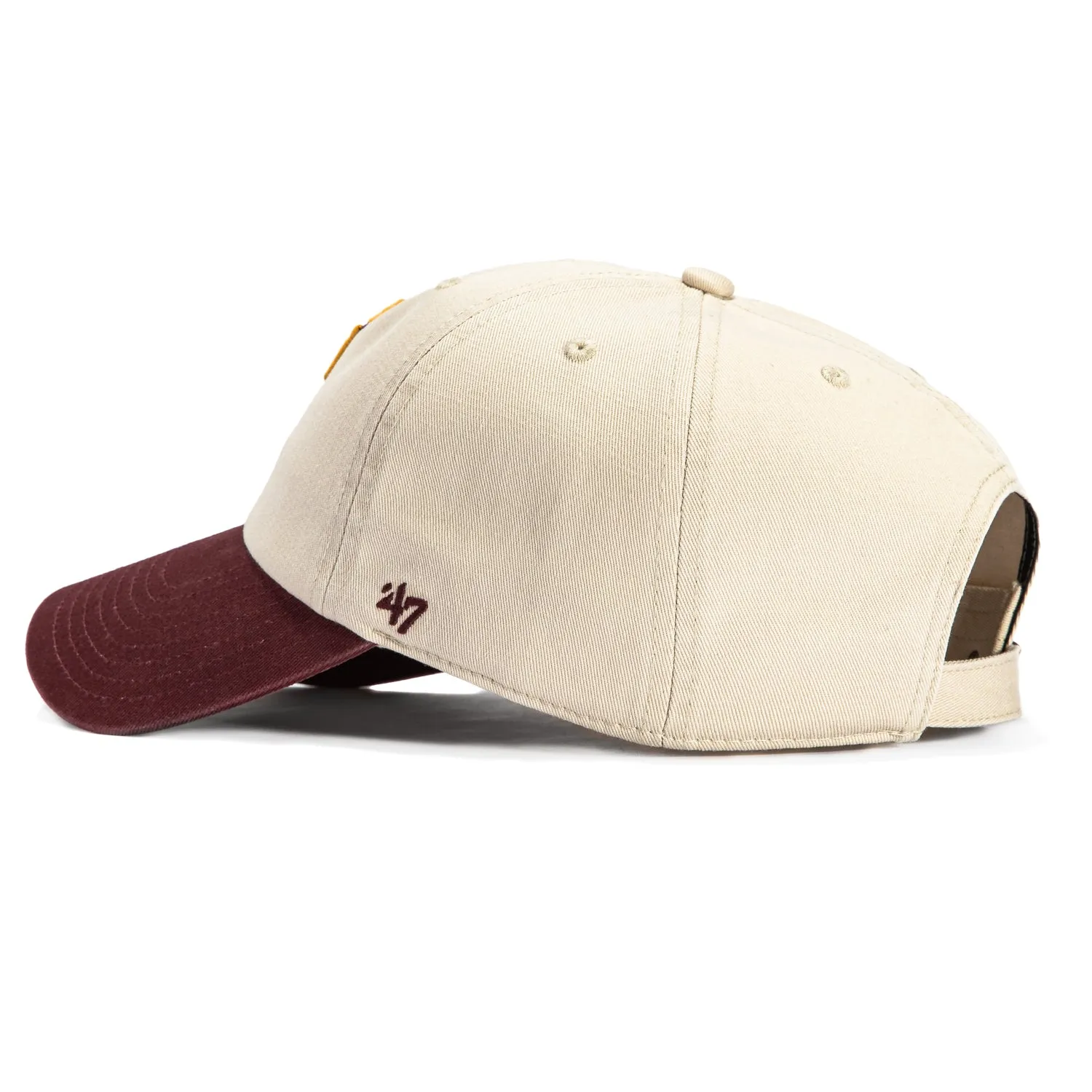 47 Brand Arizona State Sun Devils Grand Stand Adjustable Cleanup Hat - Khaki. Maroon