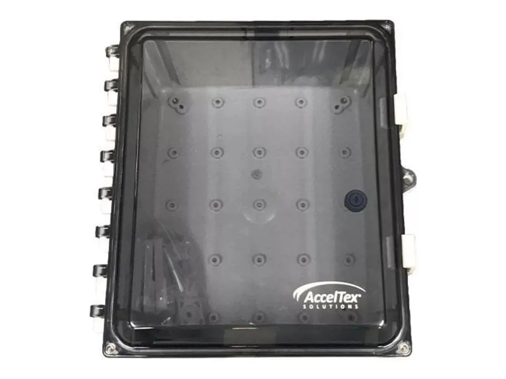 AccelTex Solutions - Network device enclosure - 12x10x6, nonconfigured, polycarbonate, with clear door and key lock - indoor, ATS-00071