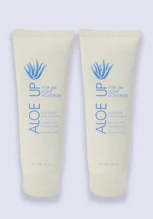 Aloe Up After Sun Lotion Light Moisturiser 120ml - 2 Pack Saver