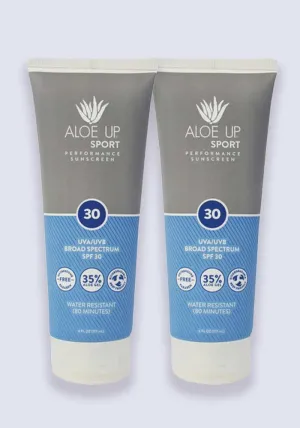 Aloe Up Sport Sun Lotion SPF 30 90ml - 2 Pack Saver