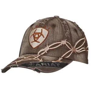 Ariat Distressed Barbed Wire-Ball Cap