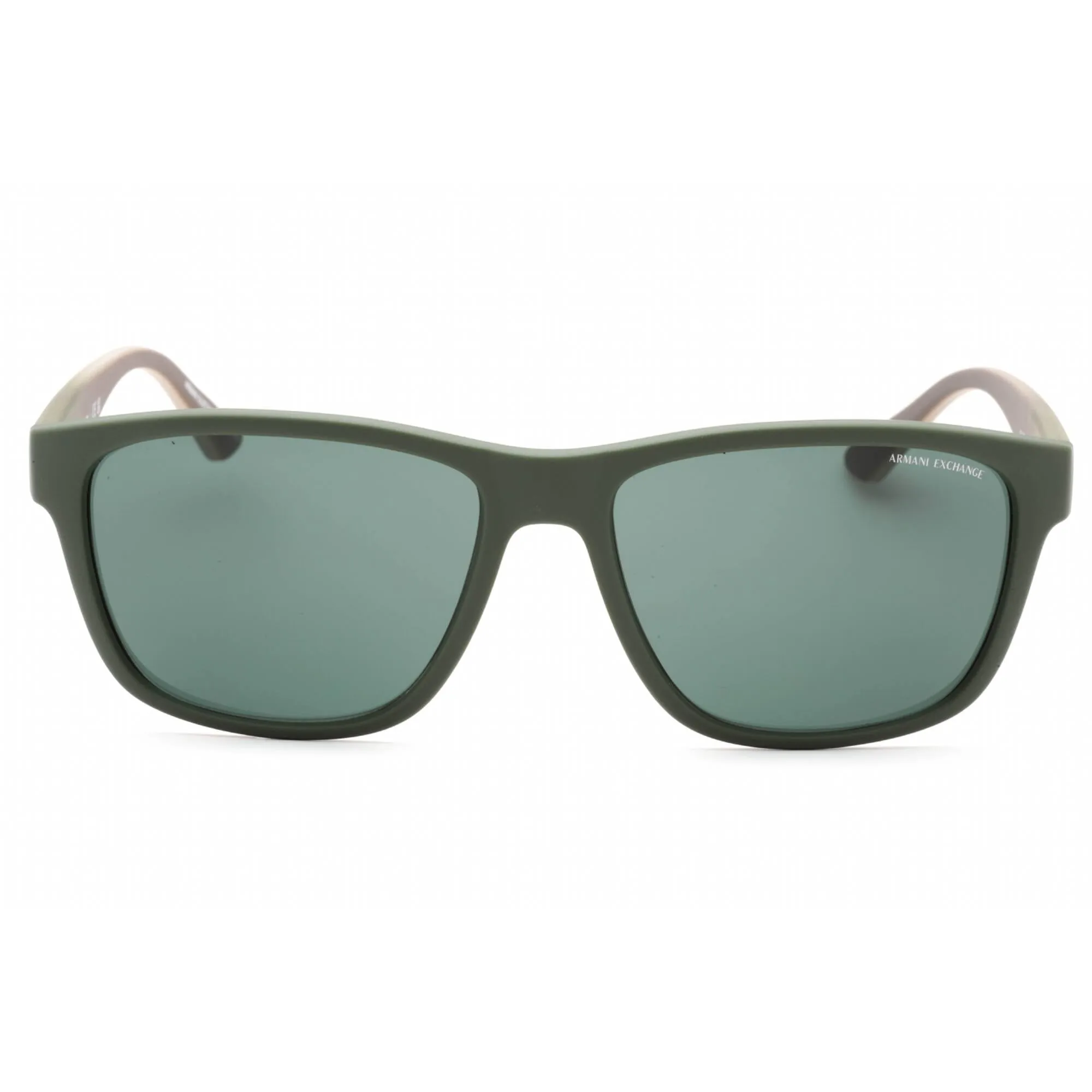 Armani Exchange Men's Sunglasses - Matte Green Square Plastic Frame | 0AX4135S 830171
