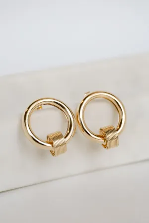 Ashley Gold Circle Earrings