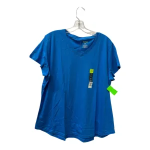Athletic Top Ss By Tek Gear In Blue, Size:2X