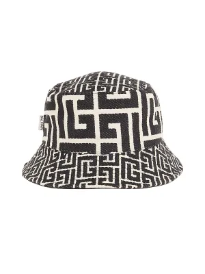 Balmain Mix Monogram Jacquard Bucket Hat