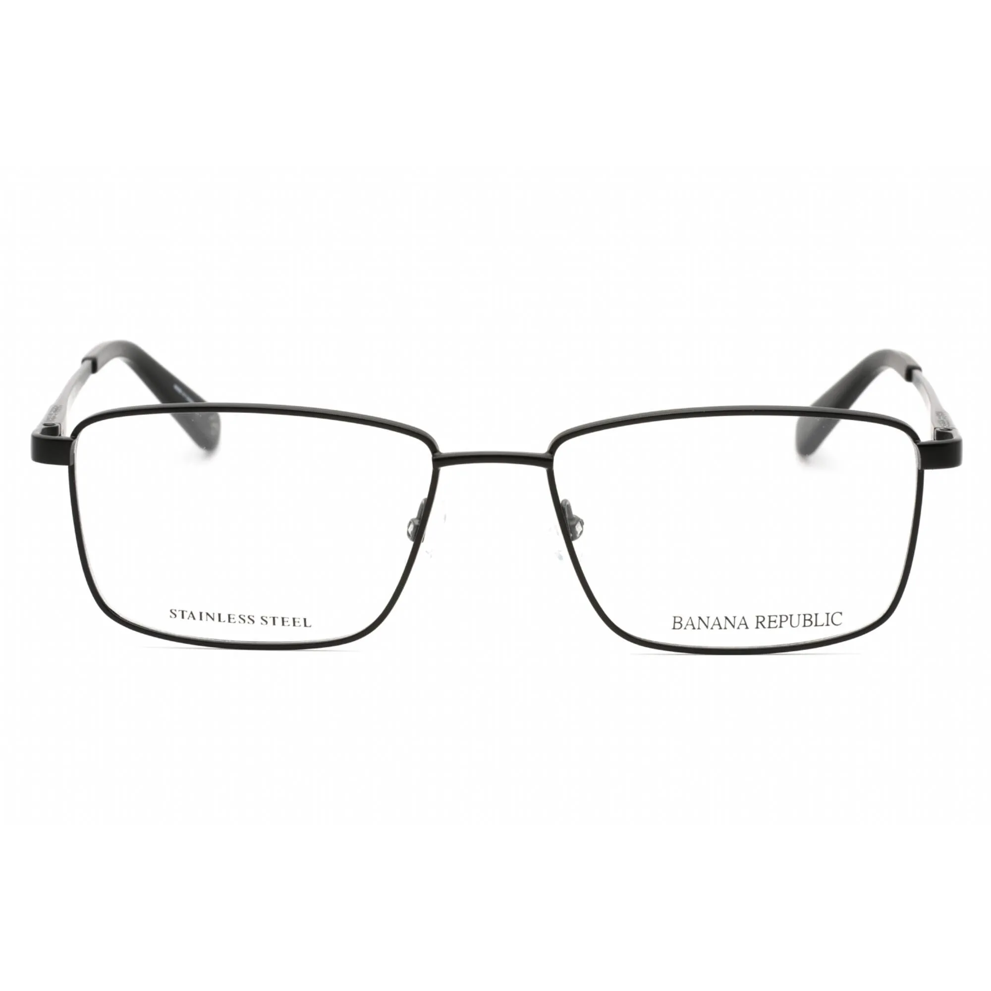 Banana Republic Men's Eyeglasses - Matte Black Metal Rectangular Frame | BR 106 003