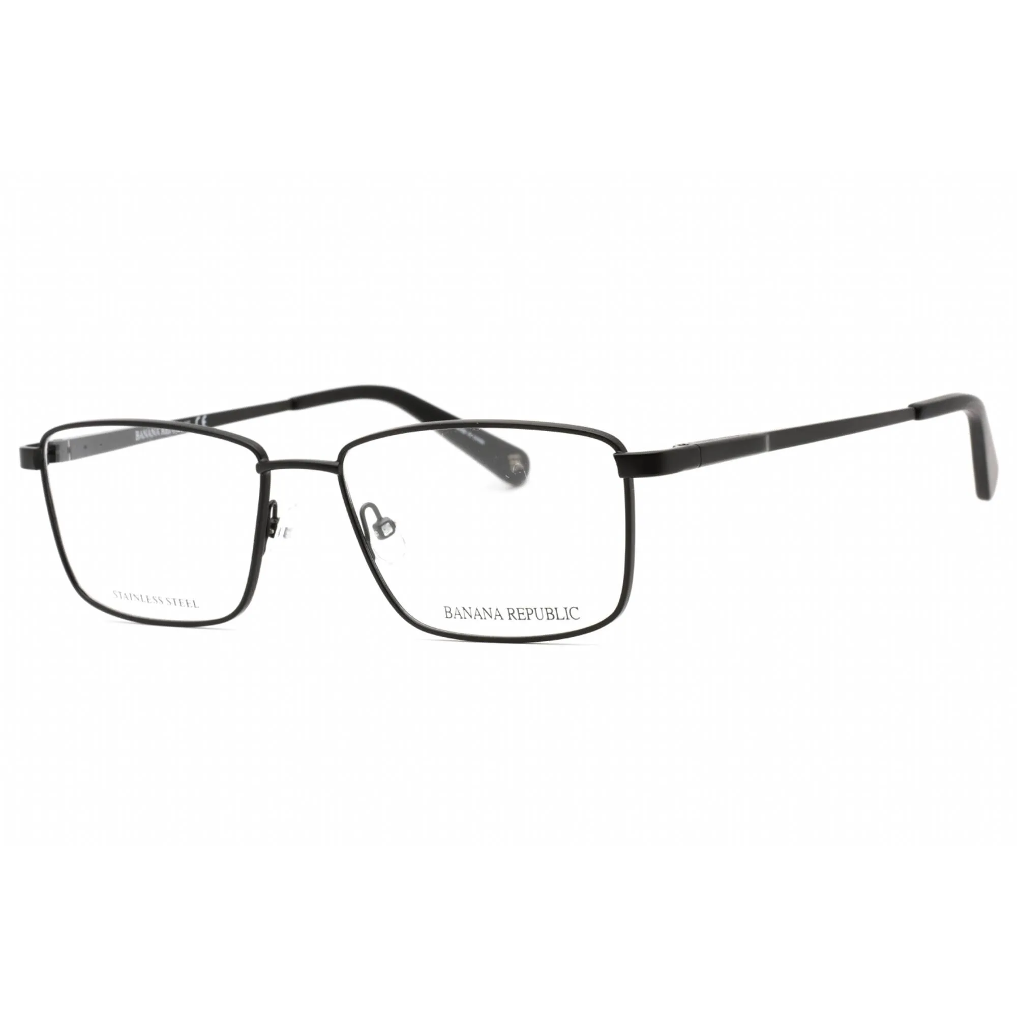 Banana Republic Men's Eyeglasses - Matte Black Metal Rectangular Frame | BR 106 003