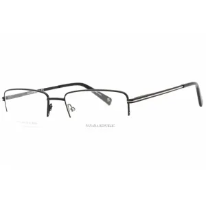 Banana Republic Men's Eyeglasses - Matte Black Rectangular Metal Frame | EMIL 0003 00