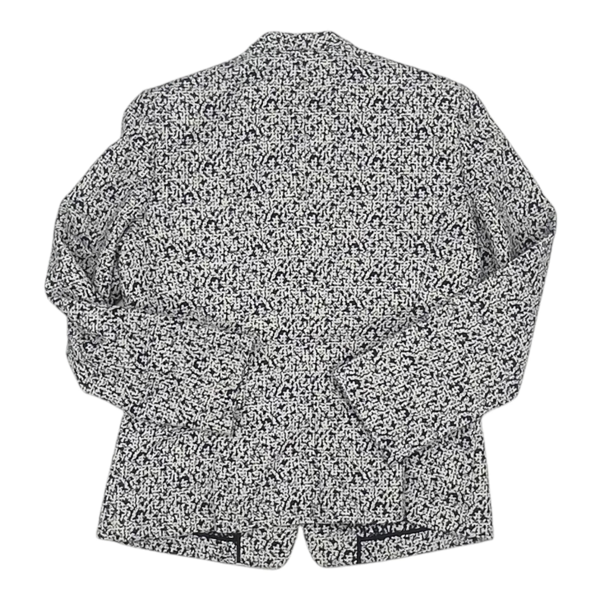 Blazer Designer By Lafayette 148 In Blue & White, Size:S
