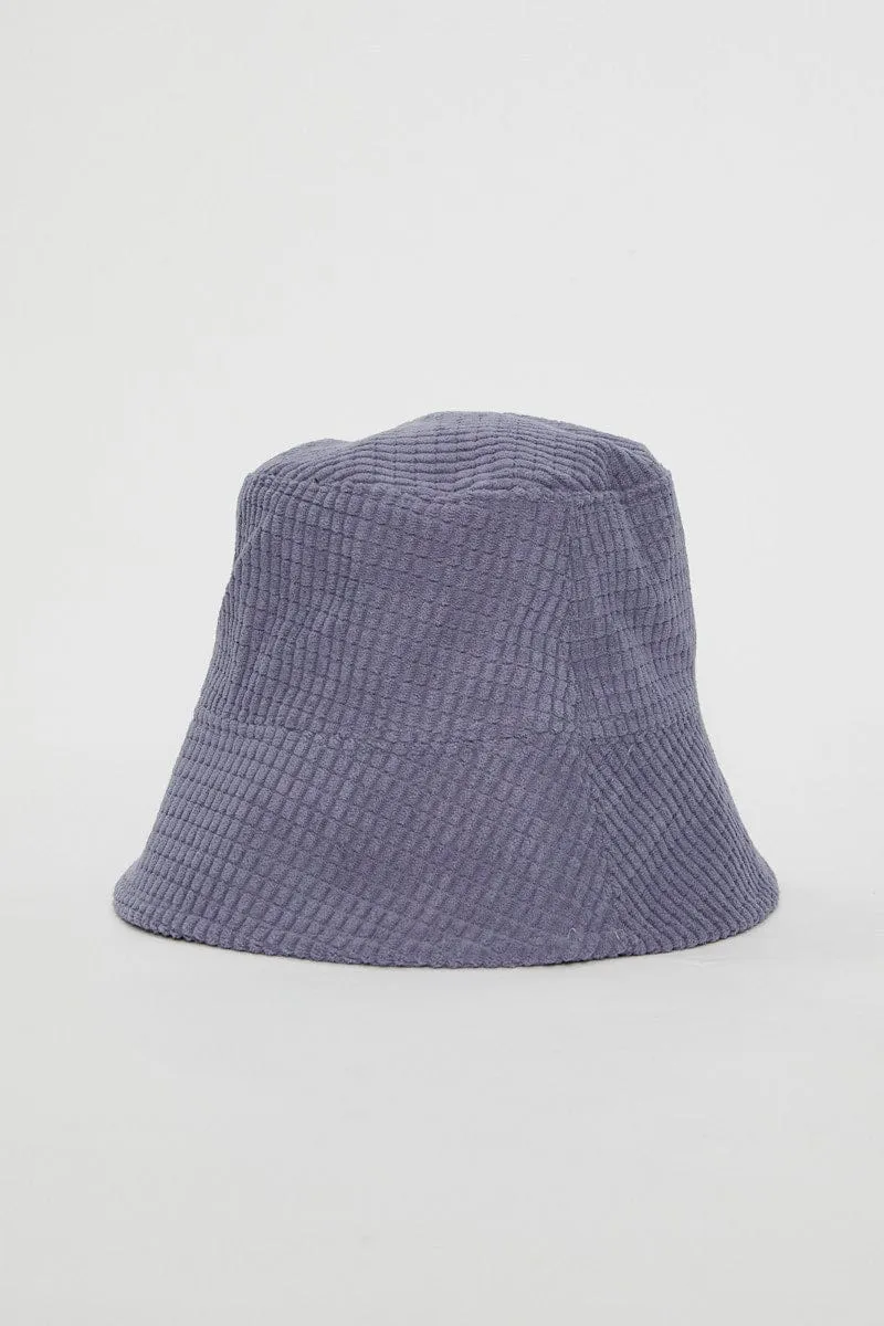 Blue Corduroy Bucket Hat