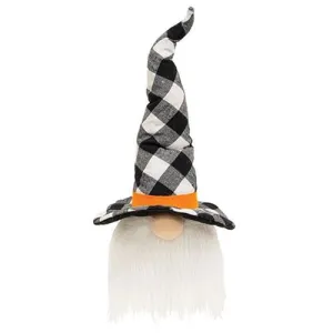 *Buffalo Check Witch Hat Gnome