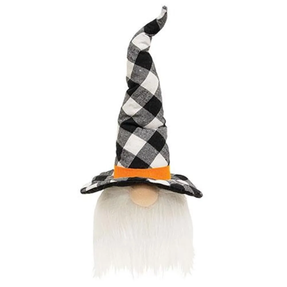 *Buffalo Check Witch Hat Gnome