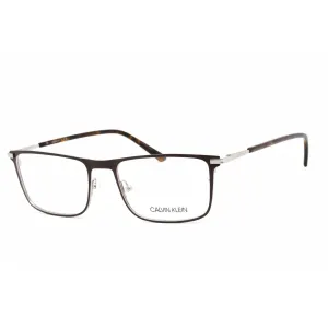 Calvin Klein Men's Eyeglasses - Matte Dark Brown Metal Rectangular Frame | CK20304 201