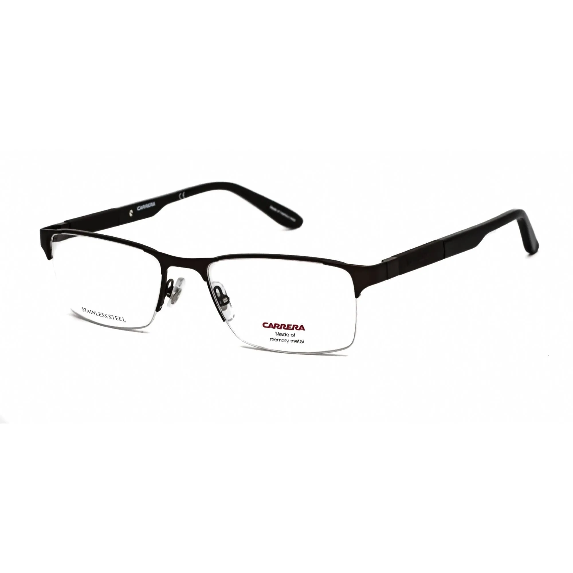Carrera Men's Eyeglasses - Matte Brown Half Rim Rectangular Frame | Ca 8821 0YZ4 00