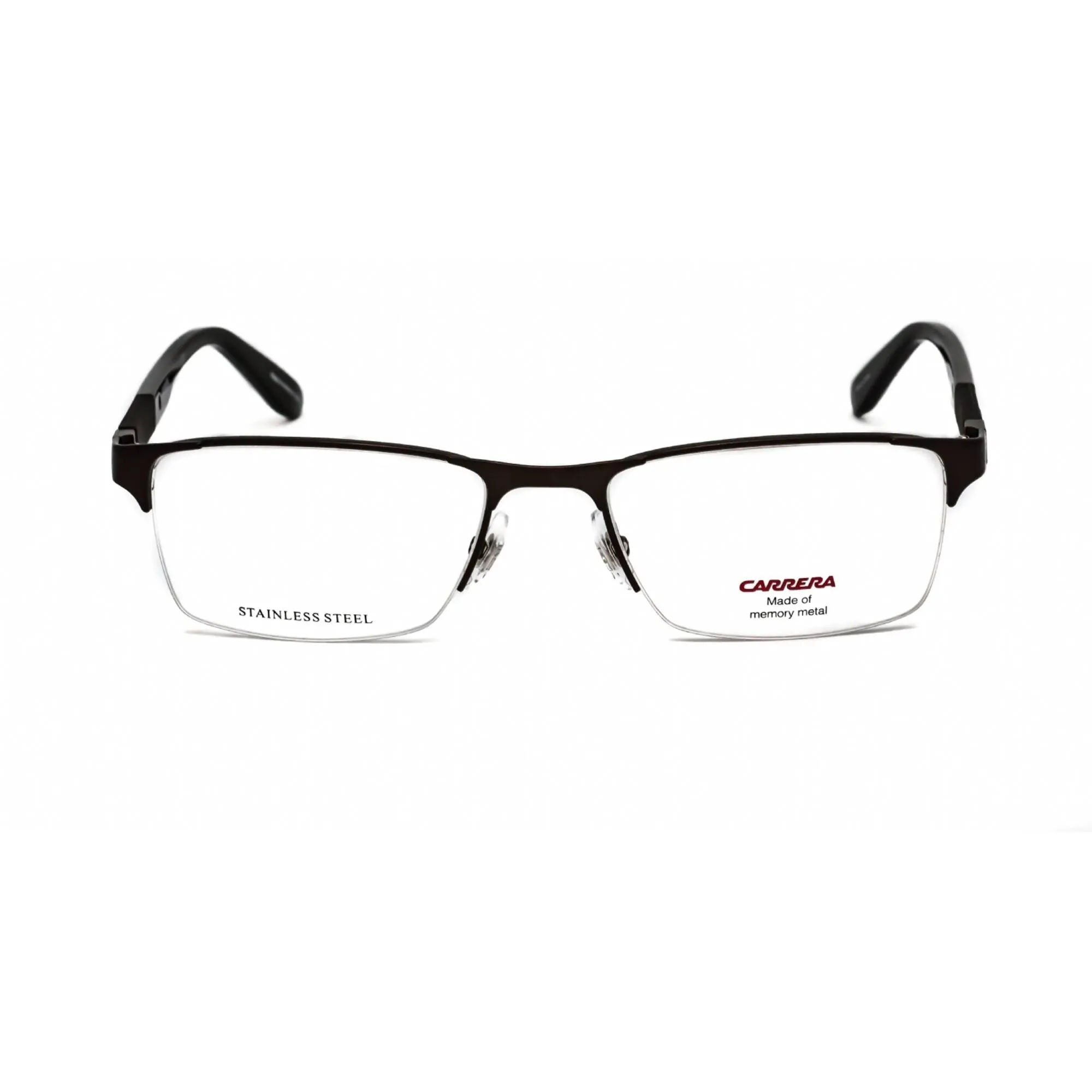 Carrera Men's Eyeglasses - Matte Brown Half Rim Rectangular Frame | Ca 8821 0YZ4 00