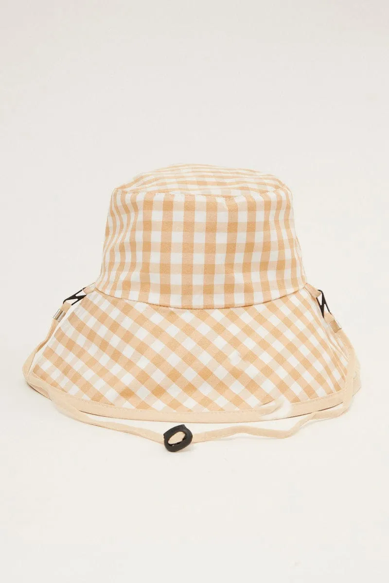 Check Double Side Check Print Bucket Hat