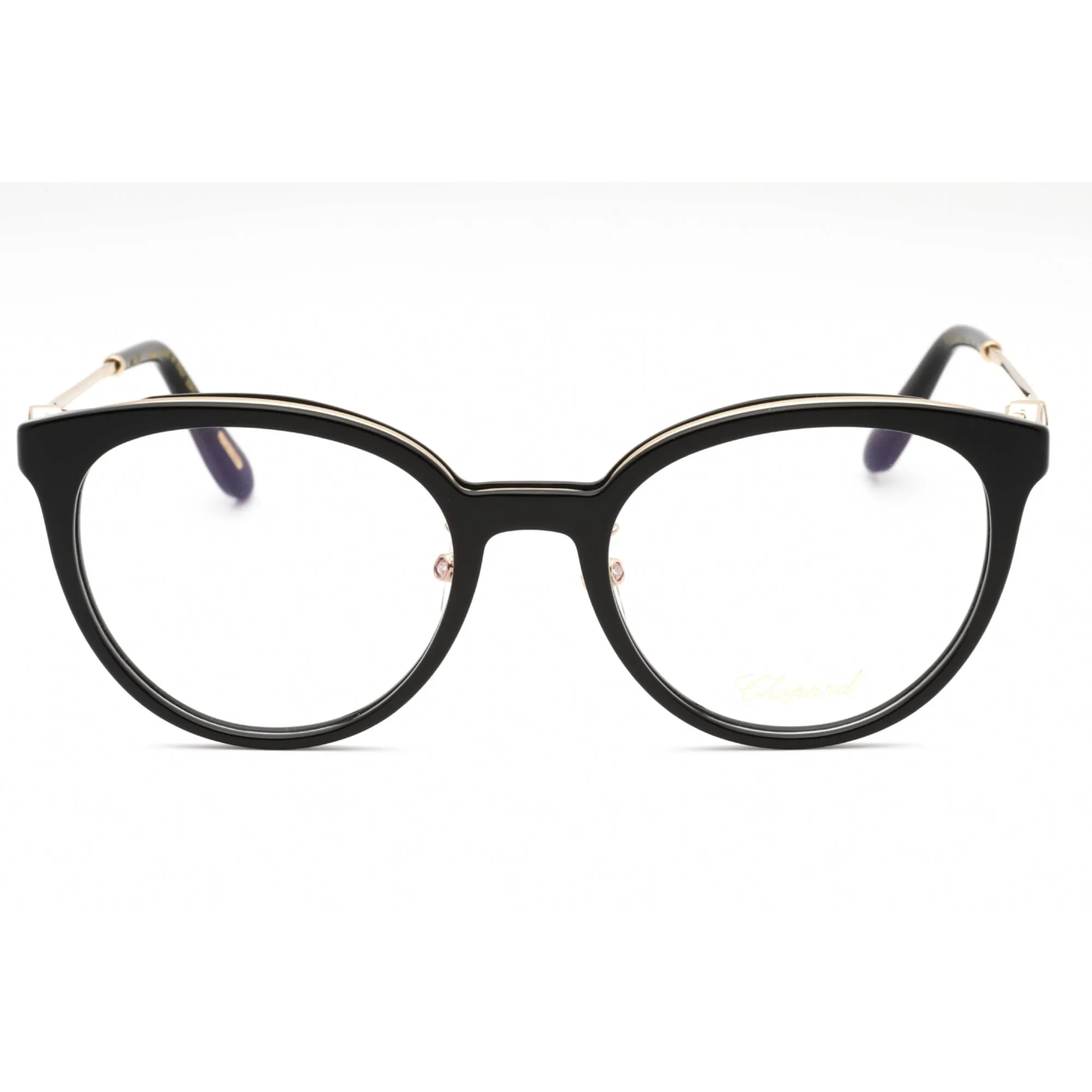 Chopard Men's Eyeglasses - Shiny Black Plastic Oval Full Rim Frame | VCH331S 0700