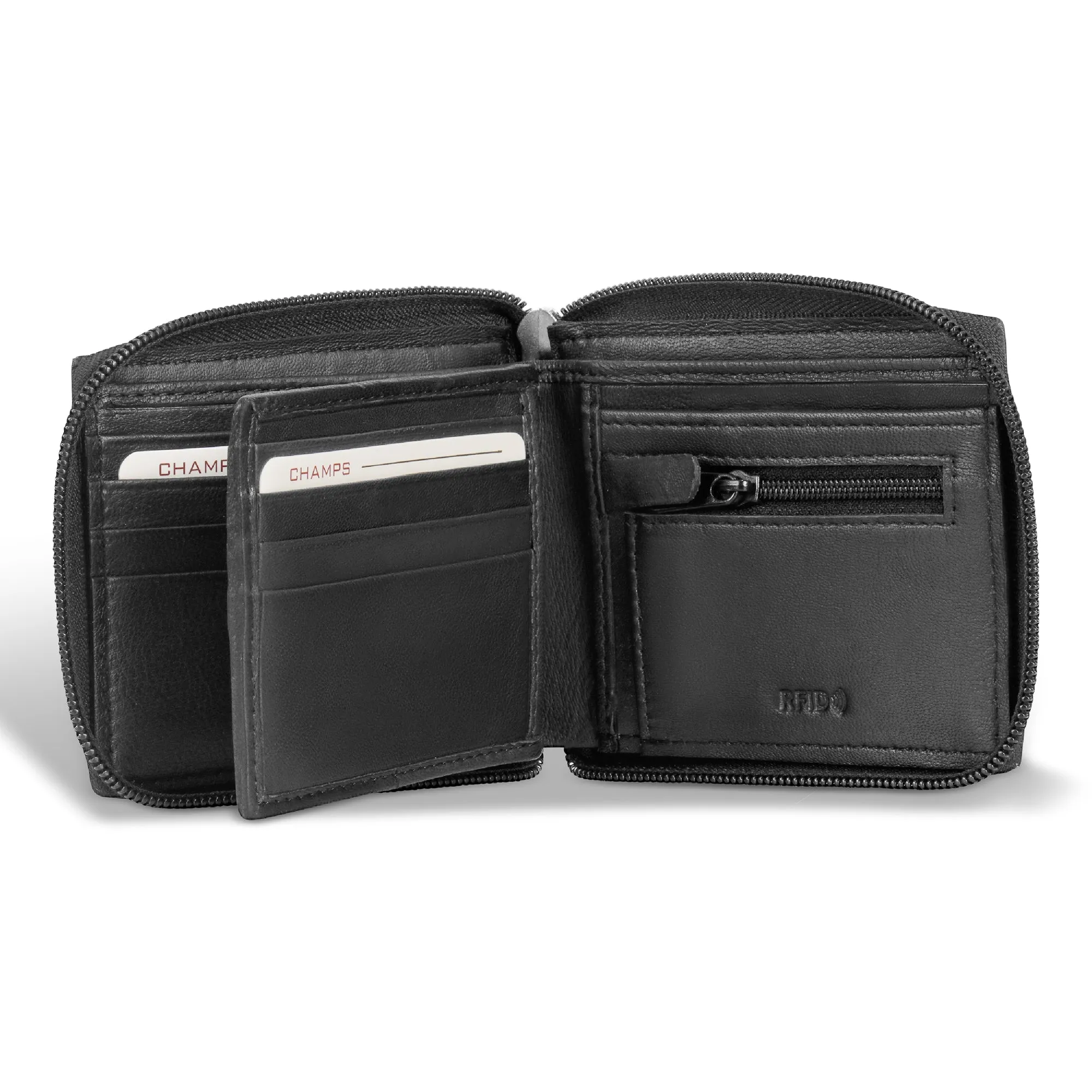 Classic / Leather Zip-Around Wallet *Drop Ship*