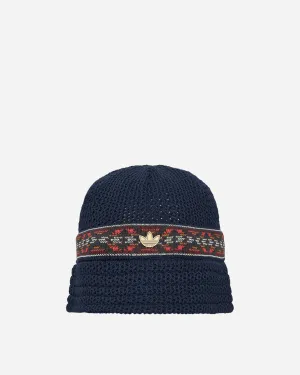 CLOT by Edison Chen Knit Bucket Hat Night Indigo