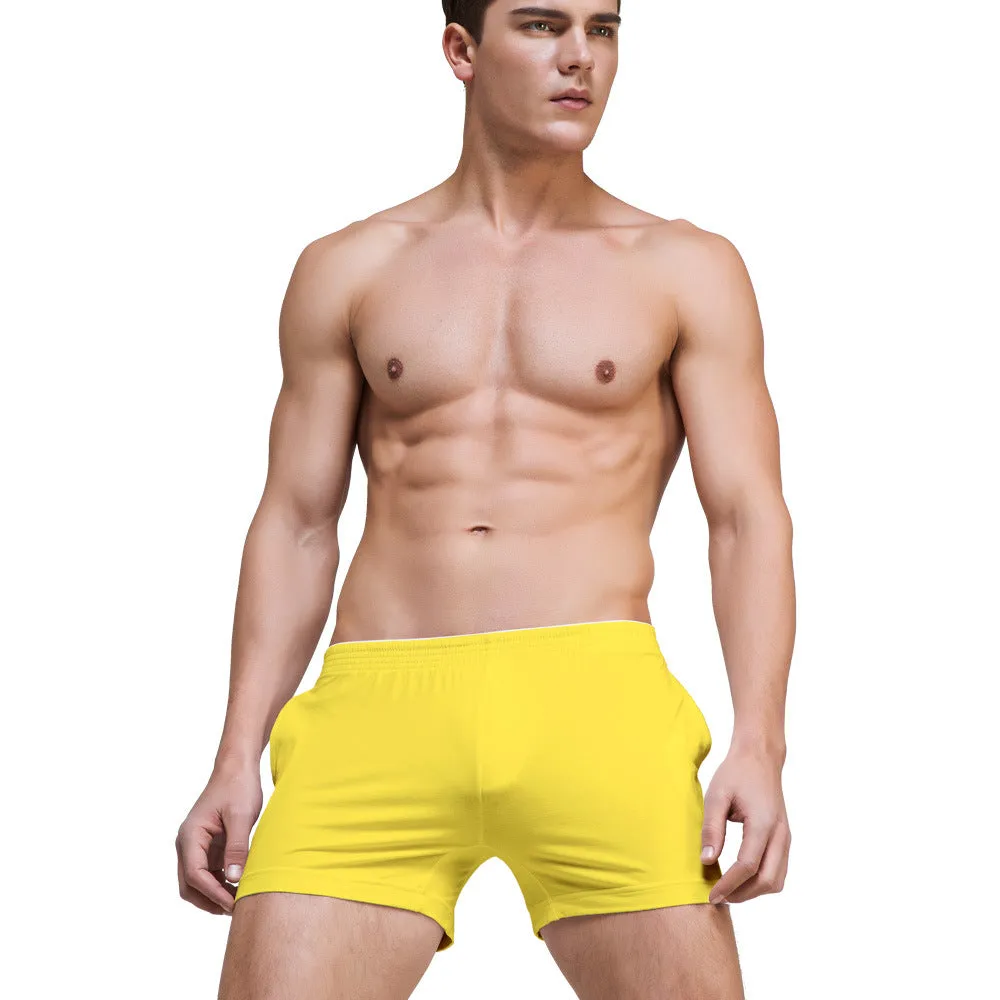 Comfortable Home Pants Pajamas Men's Shorts Home Solid Color Shorts