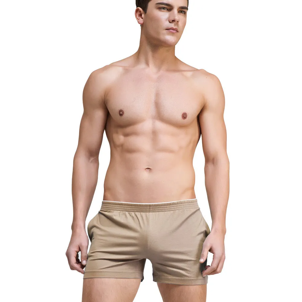 Comfortable Home Pants Pajamas Men's Shorts Home Solid Color Shorts