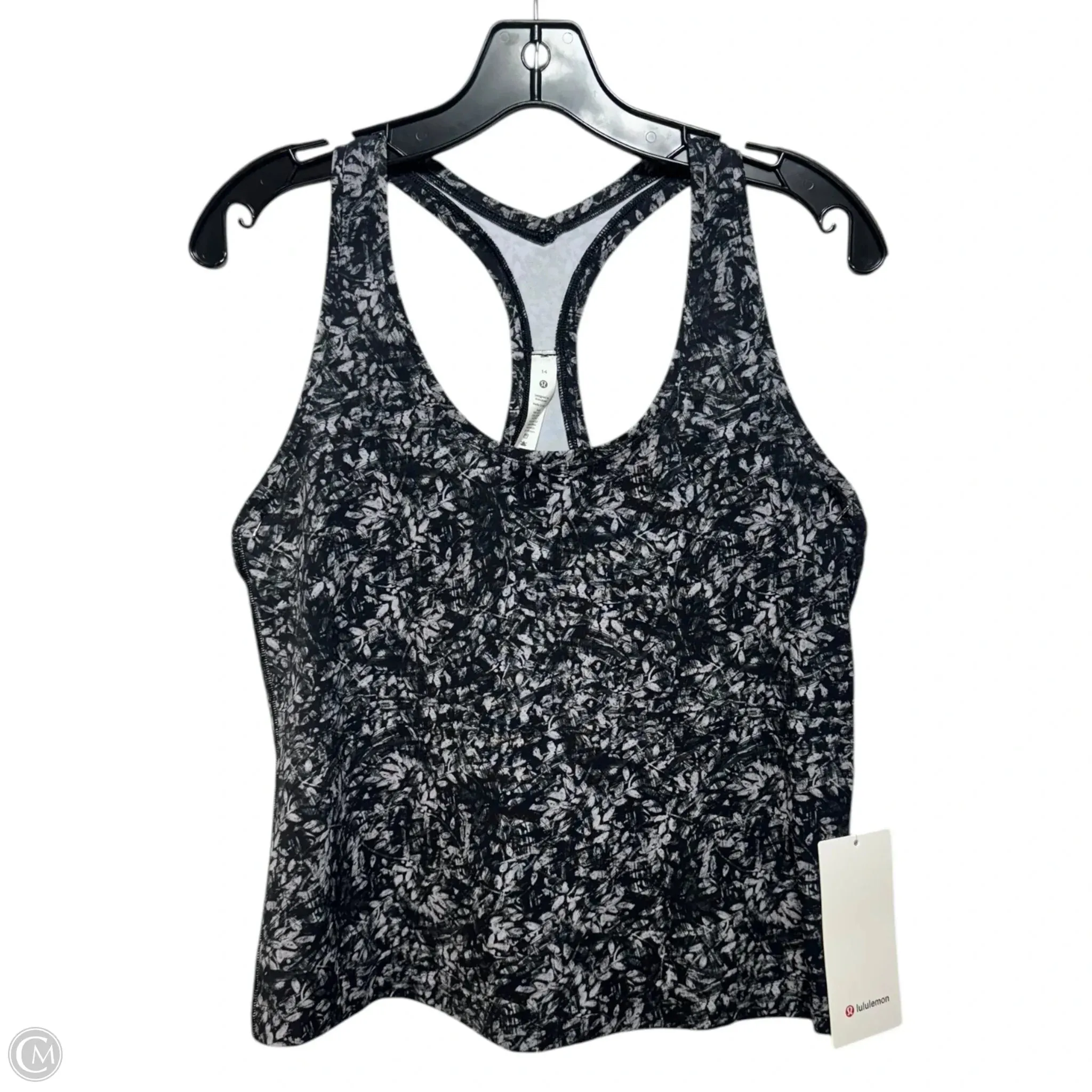 Cool RB Athletic Tank Top By Lululemon In Black & Silver, Size: 14
