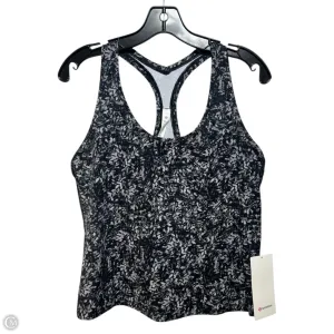 Cool RB Athletic Tank Top By Lululemon In Black & Silver, Size: 14