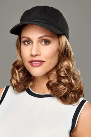 Curly Hat Black by Henry Margu | Cotton Cap w/ Synthetic Hair