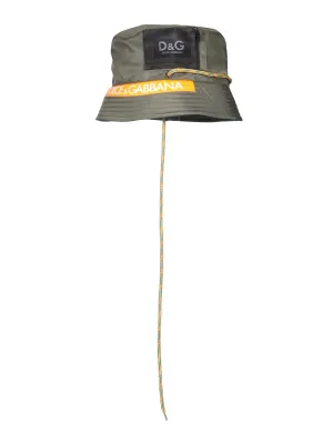 Dolce & Gabbana Logo Patch Strapped Bucket Hat