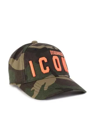 Dsquared2 Kids Logo Embroidered Camouflage Baseball Hat