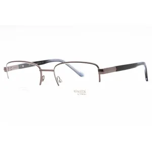 Elasta Men's Eyeglasses - Dark Grey Rectangular Shape Half Rim Frame | E 3127 0HWJ 00