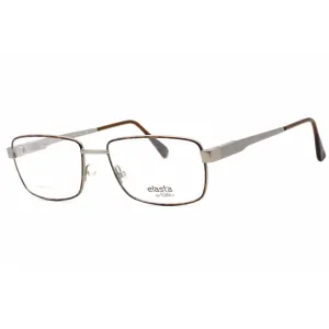 Elasta Men's Eyeglasses - Havana Grey Metal Rectangular Shape Frame | 3102/N 0AB8 00