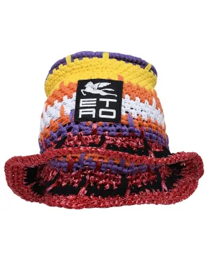 Etro Logo Patch Crochet Bucket Hat