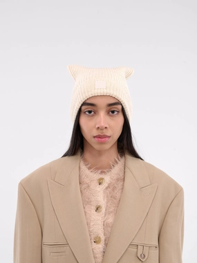 Face Logo Square Beanie (C40392-OATMEAL-MELANGE)