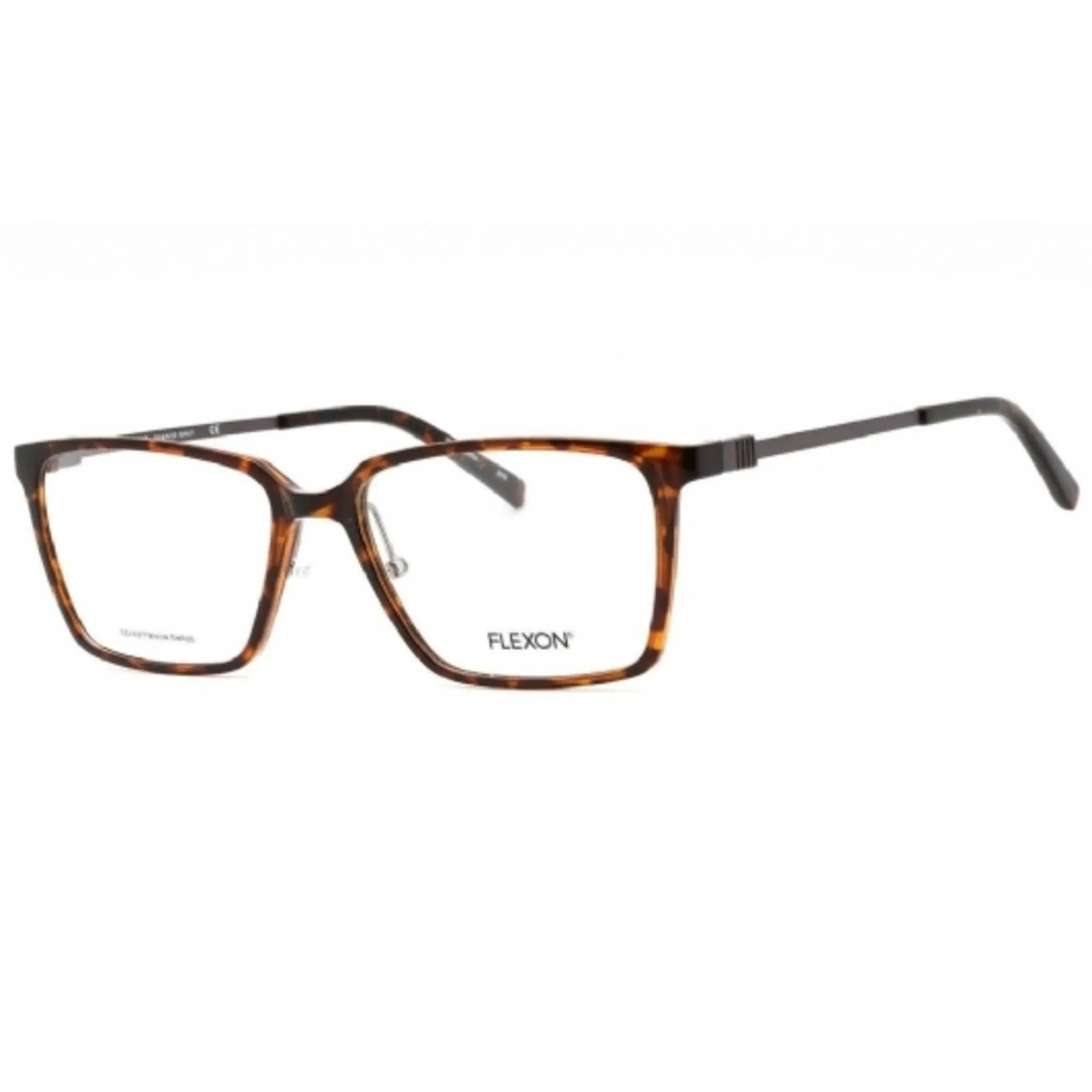 Flexon Men's Eyeglasses - Dark Tortoise Plastic Full Rim Frame | FLEXON EP8010 242