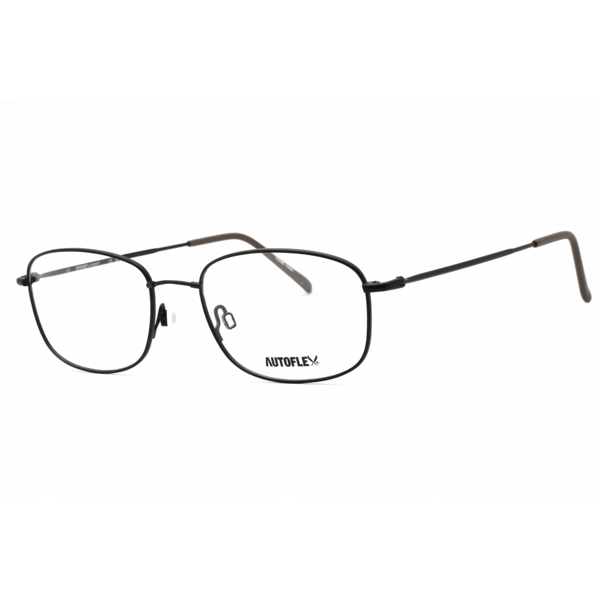 Flexon Men's Eyeglasses - Satin Black Rectangular Full Rim Frame | AUTOFLEX 47 002