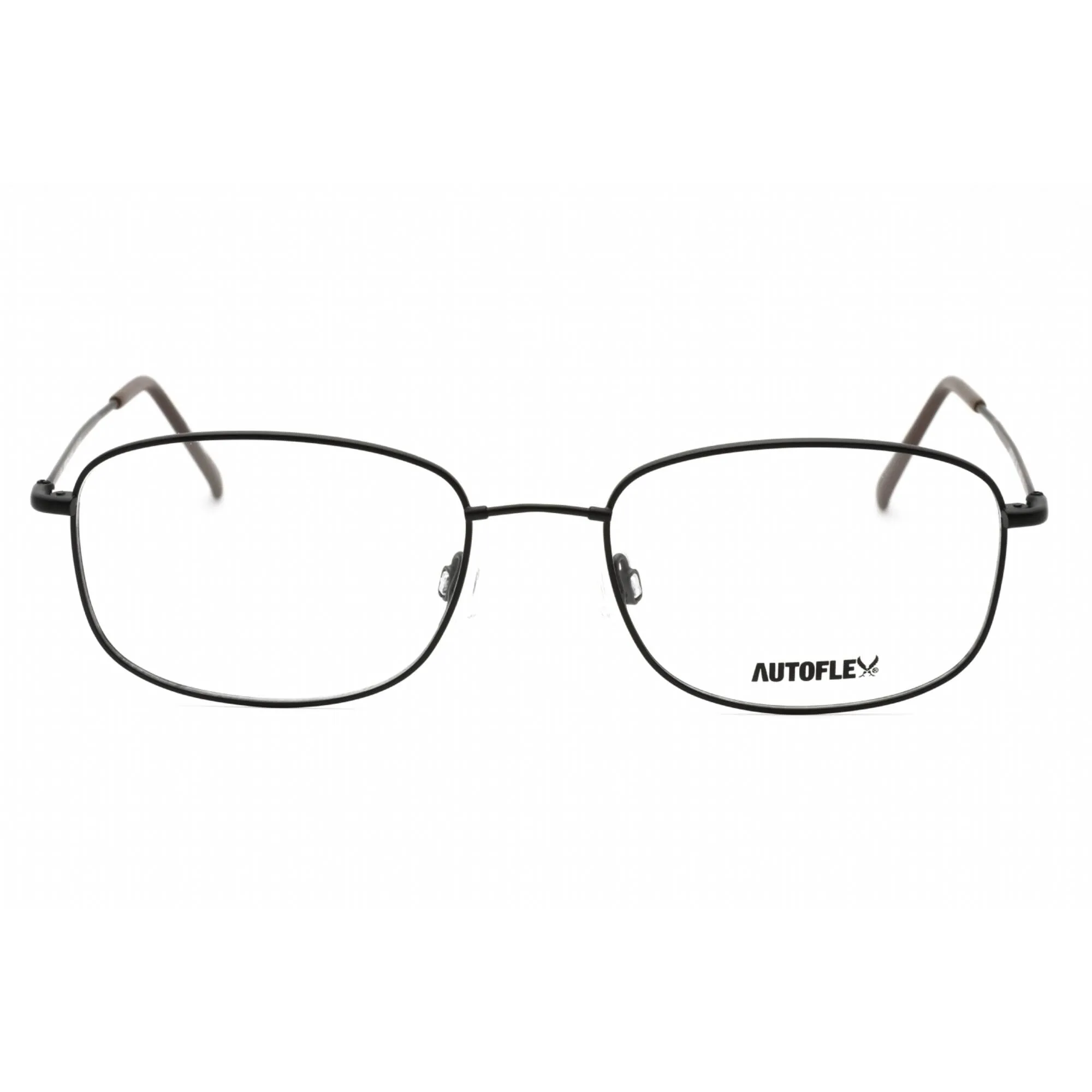 Flexon Men's Eyeglasses - Satin Black Rectangular Full Rim Frame | AUTOFLEX 47 002