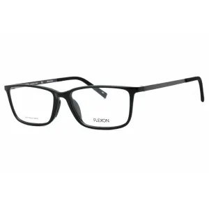Flexon Men's Eyeglasses - Shiny Black Rectangular Full Rim Frame | FLEXON EP8014 001