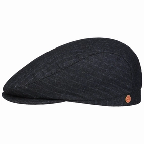 Frankie Pinstripe Flat Cap by Mayser