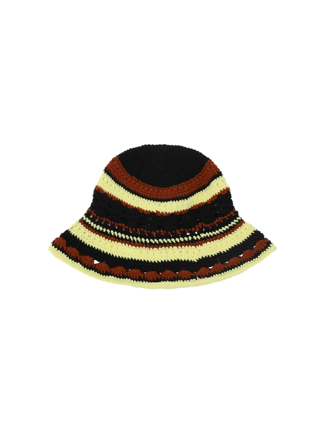 Ganni Logo Patch Crochet Bucket Hat