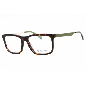 GANT Men's Eyeglasses - Dark Havana Plastic Rectangular Full Rim Frame | GA3294 052