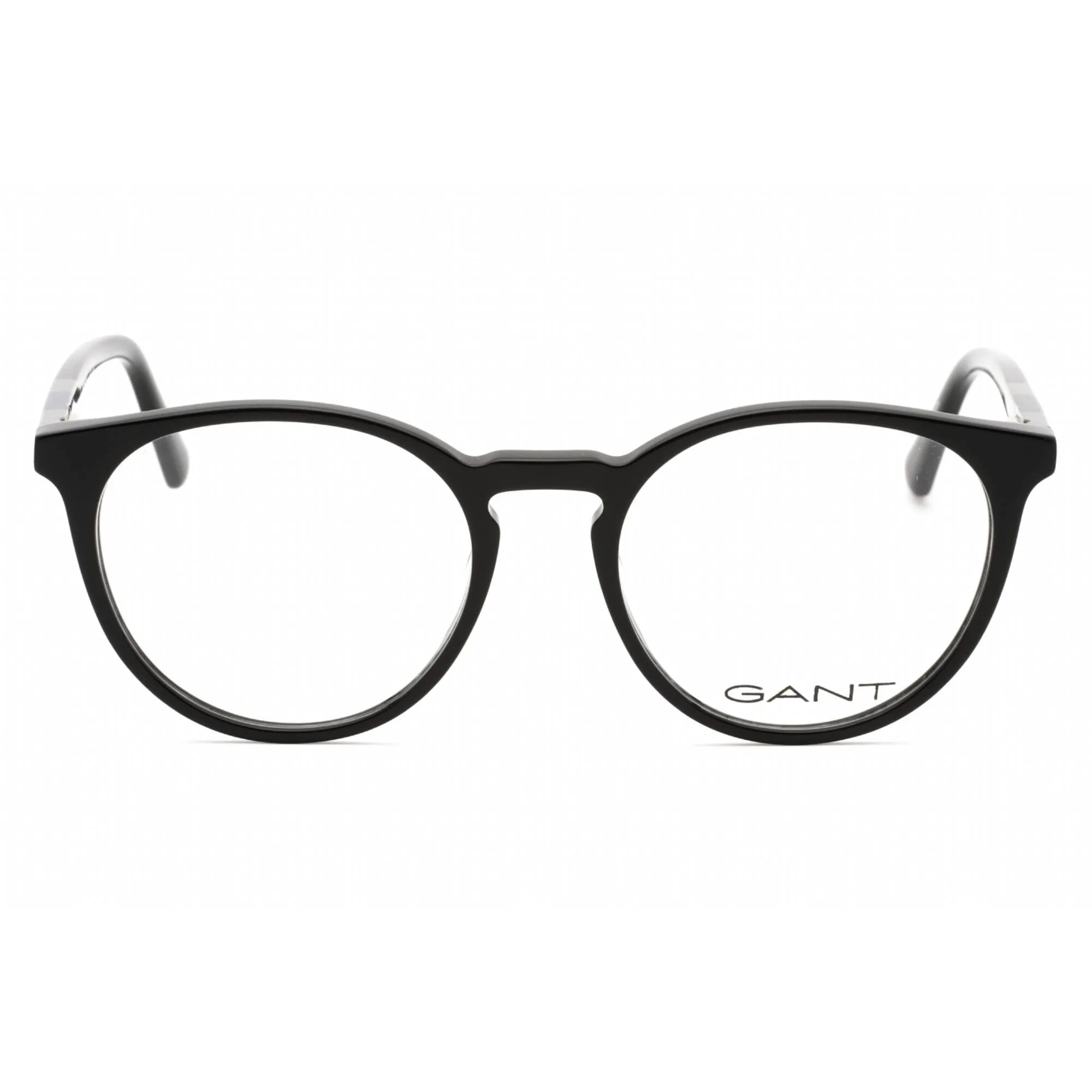 Gant Men's Eyeglasses - Shiny Black Plastic Round Full Rim 51mm Frame | GA3286 001