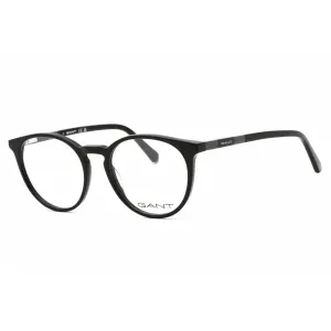 Gant Men's Eyeglasses - Shiny Black Plastic Round Full Rim 51mm Frame | GA3286 001