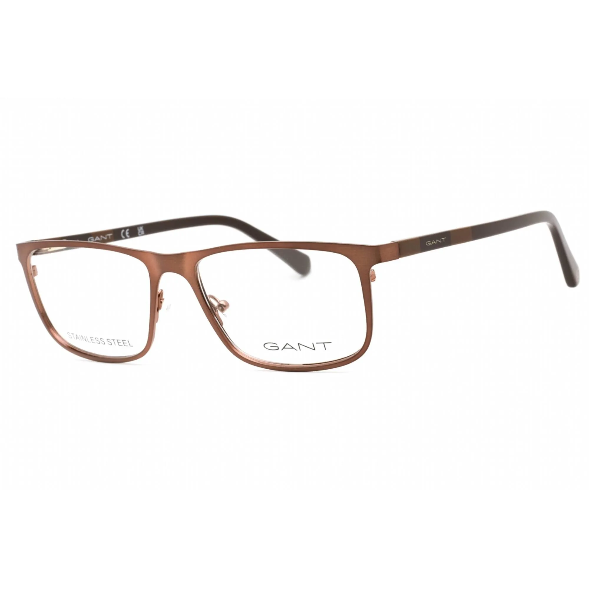 Gant Men's Eyeglasses - Shiny Dark Bronze Rectangular Frame, 58 mm | GA3280 036