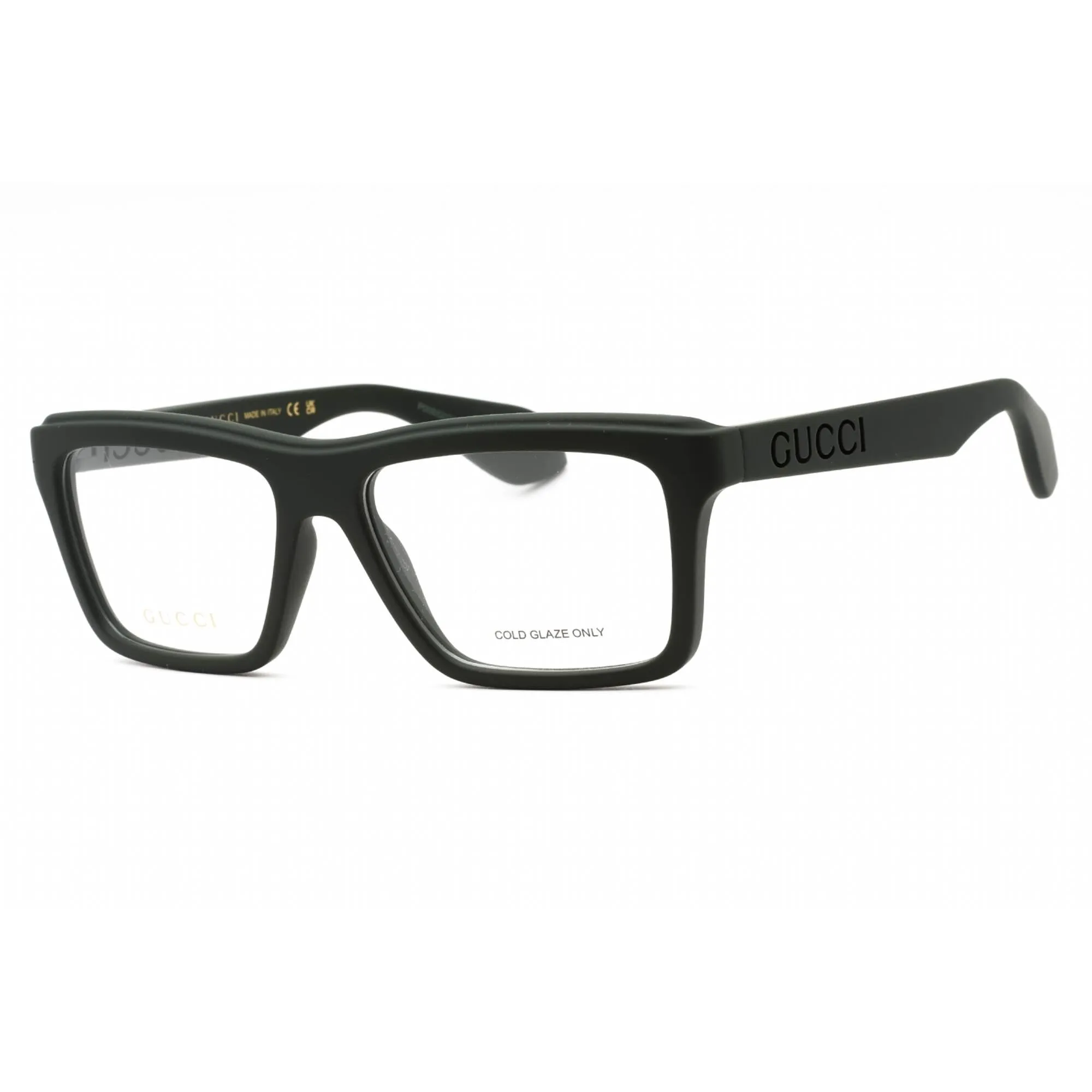 Gucci Men's Eyeglasses - Green Injected Propionate Rectangular Frame | GG1573O 003