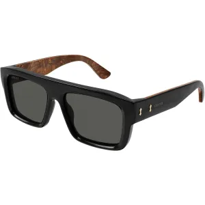 Gucci Men's Sunglasses - Shiny Black Acetate Full Rim Square Shape Frame | GG1461S 001